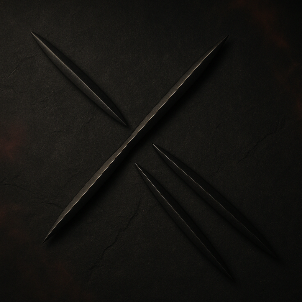 Shuriken på mörk sten